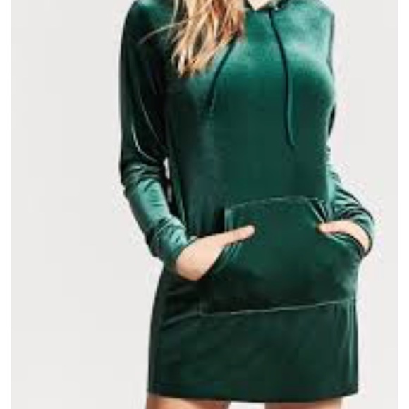 Forever 21 Dresses & Skirts - Velvet hoodie dress